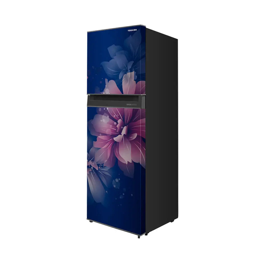 Toshiba, Convertible, Net Capacity 233 L, Real Inverter, 2 Star, Floral Moon Reflected Blue,GR-RT338WE-PMI(38)