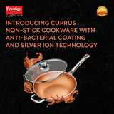 Prestige cuprus Kadhai 28 cm diameter with Lid 4.2 L capacity (Aluminium, Non-stick, Induction Bottom)