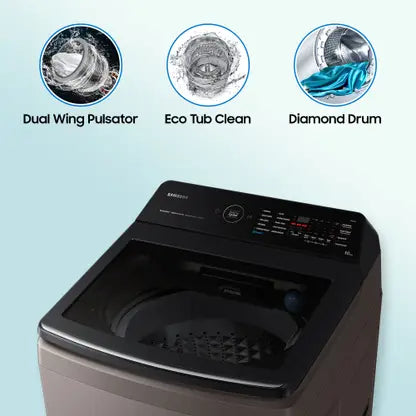 Samsung 10 kg with Wi-Fi Enabled Fully Automatic Top Load Washing Machine Brown (WA10BG4686BRTL)