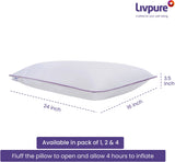 Livpure Smart Microfibre Sleeping Pillow Pack of 2 Solid Cloud Essentia (White) LSH-PILL-CLDESSN-PC2