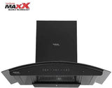 Hindware ZINNIA BLK 90 MaxX SILENCE CHIMNEY Touch Control with motion sensor and Lifetime Warranty# Auto Clean Wall Mounted black 1350 CMH Chimney