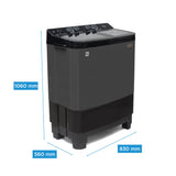 Midea Washing Machine Twin Tub 10 Kg, See Through Glass Lid, Soft Close(MWMSA100GPG(KG)