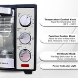INALSA Oven OTG (24 Liters) Toaster Grill Oven 1600W with Motorised Rotisserie & Temperature Selection|6 Stage Heat Selection|Toaster Grill|Stainless-Steel Finish,(Silver),2Yr Warranty