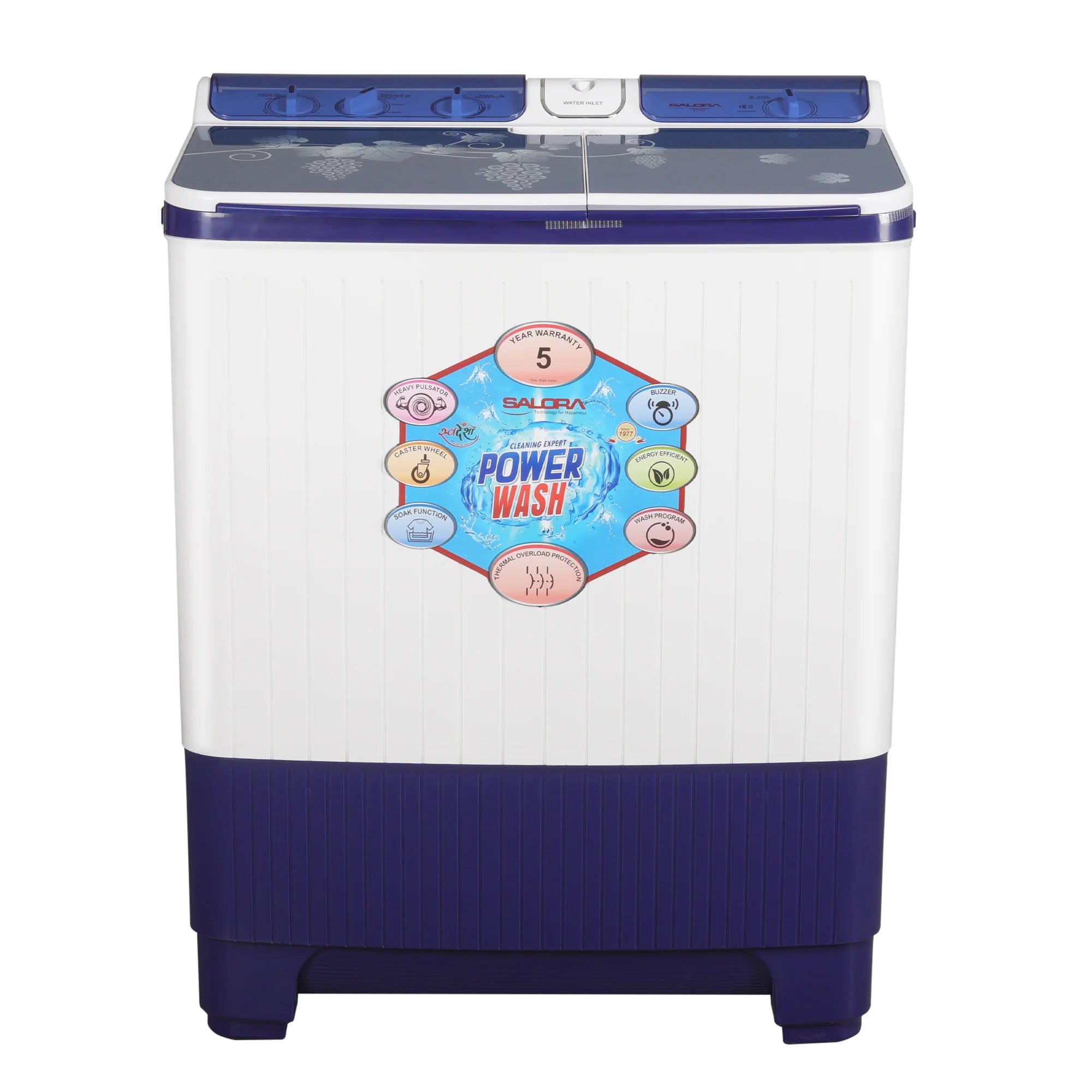 SALORA 9.5 KG SEMI-AUTOMATIC TOP LOADING WASHING MACHINE (SWMS 9502) | Brand New Seal Packed