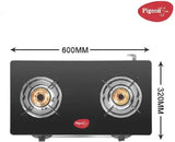 Pigeon AYUSH Glass Manual Gas Stove (2 Burners)