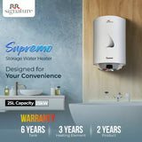 RR 25 L Storage Water Geyser (Supremo 25L, White)