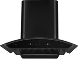 Hindware CHROMIA BLK RSN AC 60 | Filterless | 3 Speed Gesture Control | Thermal Auto Clean Wall Mounted Black 1200 CMH Chimney