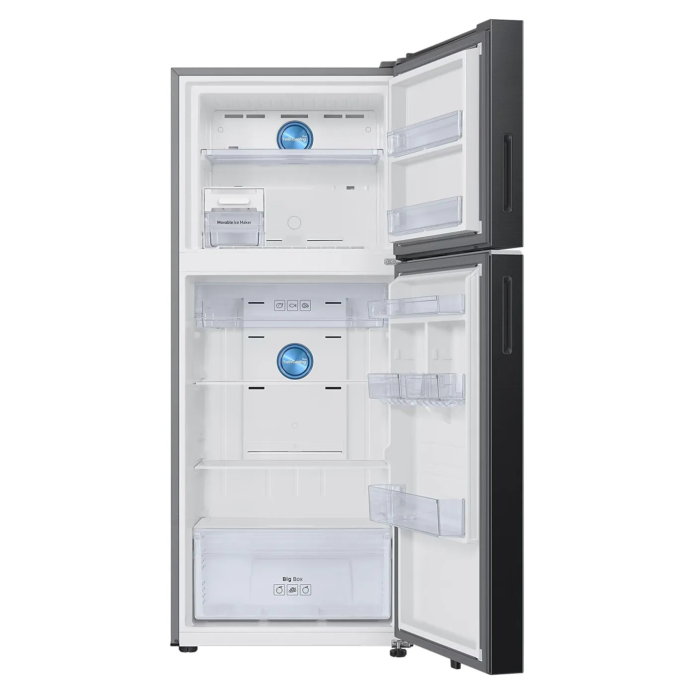 Samsung 396 Litres 2 Star Frost Free Double Door Refrigerator (RT41DG6A2BB1HL, Black Matt)