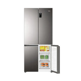 Haier 520L 3 Star Lumiere French Door 4-Door Side by Side Frost Free Refrigerator | Convertible Magic Zone | Inverter | Digital Display Panel | Deo Fresh Technology (HRB-600IS, Inox Steel)