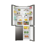 Haier 520L 3 Star Lumiere French Door 4-Door Side by Side Frost Free Refrigerator | Convertible Magic Zone | Inverter | Digital Display Panel | Deo Fresh Technology (HRB-600IS, Inox Steel)