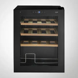 KAFF WC 48 TH BW | Capacity – 16 Bottles | Touch Control with LED Display | Auto Defrost | Memory Function | Child Lock | Black Glass Door | Wine Cooler (Free Standing)