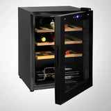 KAFF WC 48 TH BW | Capacity – 16 Bottles | Touch Control with LED Display | Auto Defrost | Memory Function | Child Lock | Black Glass Door | Wine Cooler (Free Standing)
