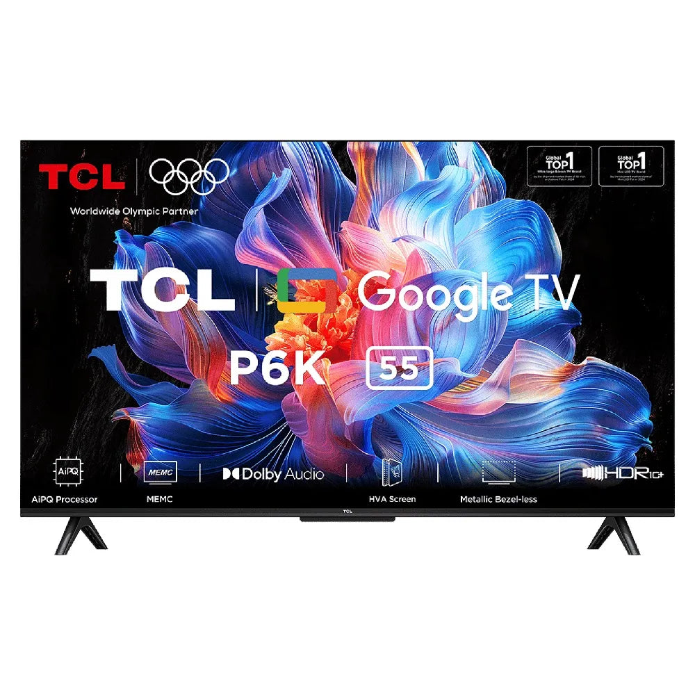 TCL 139 cm (55 inches) 4K UHD Google TV,55P6K, Black