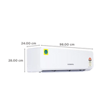 O GENERAL CET Series 1.5 Ton 5 Star Inverter Split AC (Copper Condenser, PM 2.5 Filter, ASGG18CETAB)