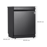 LG 14 Place Setting Free Standing Dish Washer with TrueSteam, QuadWash, EasyRack Plus, Wi-Fi Enabled (DFB424FM, Matte Black, Inverter Direct Drive Motor)