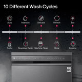 LG 14 Place Setting Free Standing Dish Washer with TrueSteam, QuadWash, EasyRack Plus, Wi-Fi Enabled (DFB424FM, Matte Black, Inverter Direct Drive Motor)