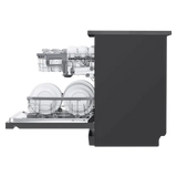 LG 14 Place Setting Free Standing Dish Washer with TrueSteam, QuadWash, EasyRack Plus, Wi-Fi Enabled (DFB424FM, Matte Black, Inverter Direct Drive Motor)
