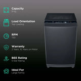 TOSHIBA 9 kg 5 Star Inverter Fully Automatic Top Load Washing Machine (AW-DJ1000F-IND, i-Clean Function, Silver)
