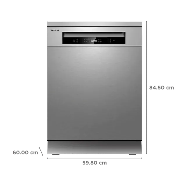 Toshiba 14 Place Settings (DW-14F1IN(S)-2, Silver)