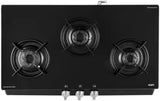 kaff CBP 71 3B AI Full Brass Burners Auto Ignition Slim Line Design Glass Automatic Gas Stove 3 Burners