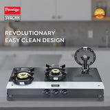 Prestige Svachh Duo GTSD 03 with Liftable & Superior Toughened Glass Manual Gas Stove