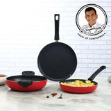 WONDERCHEF Venice 3Pcs cookware set Red & Black
