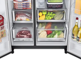 LG 630 L, Frost-Free, Inverter, Wi-Fi Convertible, InstaView Door-In-Door, Side-By-Side Refrigerator with Ice and Water Dispenser (GL-X257AMC3, Matte Black, )