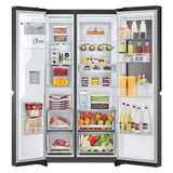 LG 630 L, Frost-Free, Inverter, Wi-Fi Convertible, InstaView Door-In-Door, Side-By-Side Refrigerator with Ice and Water Dispenser (GL-X257AMC3, Matte Black, )