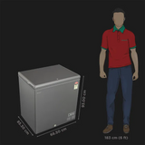 Haier Titanium 225 Litres 5 Star Single Door Deep Freezer (Stabilizer Free Operation, HFC-225SME5, Grey)