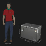 Haier Titanium 595 Litres 5 Star Double Door Deep Freezer with Stabilizer Free Operation (HFC-595DME5, Grey)