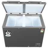 Haier Titanium 595 Litres 5 Star Double Door Deep Freezer with Stabilizer Free Operation (HFC-595DME5, Grey)