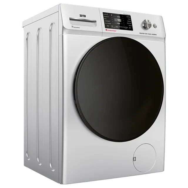 IFB 8 Kg 5 Star Powered by AI with 9 Swirl Wash, WiFi, Fully Automatic Front Load Washing Machine (Senator SXN 8014, Steam Refresh Program with Eco Inverter, Rich Silver)(Touched Up)