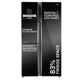 Haier 598 Litres 3 Star Frost Side-by-Side Smart Wifi Enabled Convertible Refrigerator with Digital Control Panel (HRT-683KGU1, Black Glass)