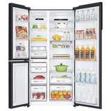 Haier 598 Litres 3 Star Frost Side-by-Side Smart Wifi Enabled Convertible Refrigerator with Digital Control Panel (HRT-683KGU1, Black Glass)