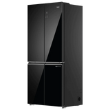 Haier 520 Litres 3 Star Frost Free French Door Convertible Refrigerator with Colorful Digital Display Panel (HRB-600KGU1, Black Glass)