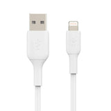 Belkin Apple Certified PVC Lightning to USB-A Charge and Sync Type A Cable, Tough and Durable, For iPhone, iPad, Air Pods, 3.3 Feet (1 Meter) - White
