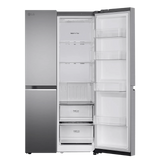 LG 650 Litres 3 Star Frost Free Side by Side Refrigerator (GL- B257HPZ3, Shiny Steel)