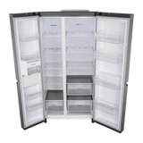 LG 650 Litres 3 Star Frost Free Side by Side Refrigerator (GL- B257HPZ3, Shiny Steel)