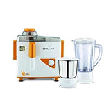 Bajaj Neo JX4 450-Watt Juicer Mixer Grinder with 2 Jars (White/Orange)