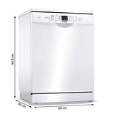 "Bosch 13 Place Setting Dishwasher with Intensive Kadhai Program, No Pre-Rinse, 70⁰ Hot water wash, Half Load Option & Extra Cutlery Box - (SMS66GW01I, White, Glass Protection Technology) Visit the Bosch Store"