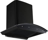 Hindware CHROMIA BLK RSN AC 60 | Filterless | 3 Speed Gesture Control | Thermal Auto Clean Wall Mounted Black 1200 CMH Chimney