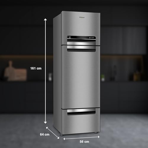 Whirlpool 270 L (Gross Capacity 300L) Frost Free Triple-Door Refrigerator (FP 313D PROTTON ROY ALPHA STEEL (Z)