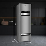 Whirlpool 270 L (Gross Capacity 300L) Frost Free Triple-Door Refrigerator (FP 313D PROTTON ROY ALPHA STEEL (Z)