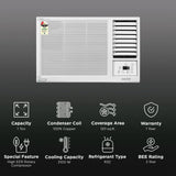 VOLTAS 122FS PLATINA 1 Ton 2 Star Window AC (2026 Model, Copper Condenser, Anti Dust Filter)