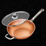 Prestige cuprus Kadhai 28 cm diameter with Lid 4.2 L capacity (Aluminium, Non-stick, Induction Bottom)