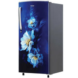 Haier 185L 2 Star Direct Cool Single Door Refrigerator|Toughened Glass Shelves|Large Veg Box|Fast Freezing with Longer Cooling Retention|Easy & Safe Clean Back (HRD-2062CMSF-N, Marine Spring Floral)