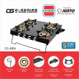 UCOOK JUNTO A Series 4 Burners Glass Top Glass Manual Gas Stove (4 Burners)