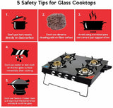 UCOOK JUNTO A Series 4 Burners Glass Top Glass Manual Gas Stove (4 Burners)