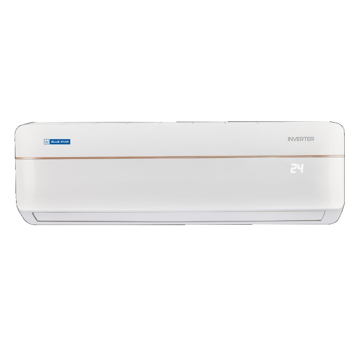 Blue Star 2024 Model 1.5 Ton 5 Star Split Inverter AC - White, Gold (IC518VNUR, Copper Condenser)