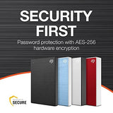 Seagate One Touch 1TB External HDD with Password Protection – Black, for Windows and Mac, and 6 Months Mylio Create Plan and Dropbox Backup Plan (STKY1000400)